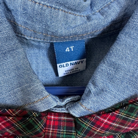 Toddler Boy Chambray Longsleeve W/ Bowtie - Picture 4 of 4